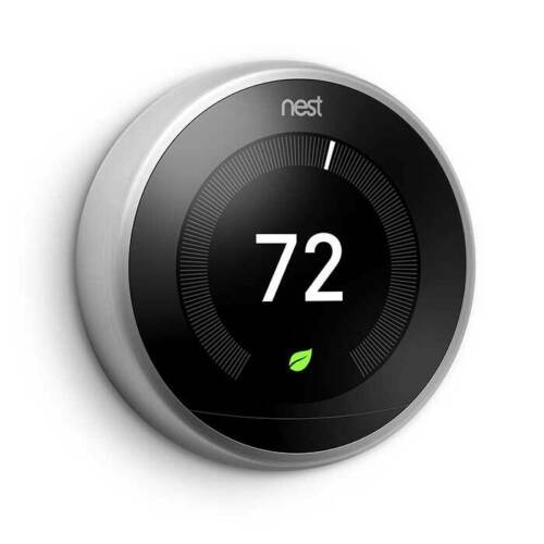 Brand New Nest Learning Thermostat 3rd Generation - Stainless Steel